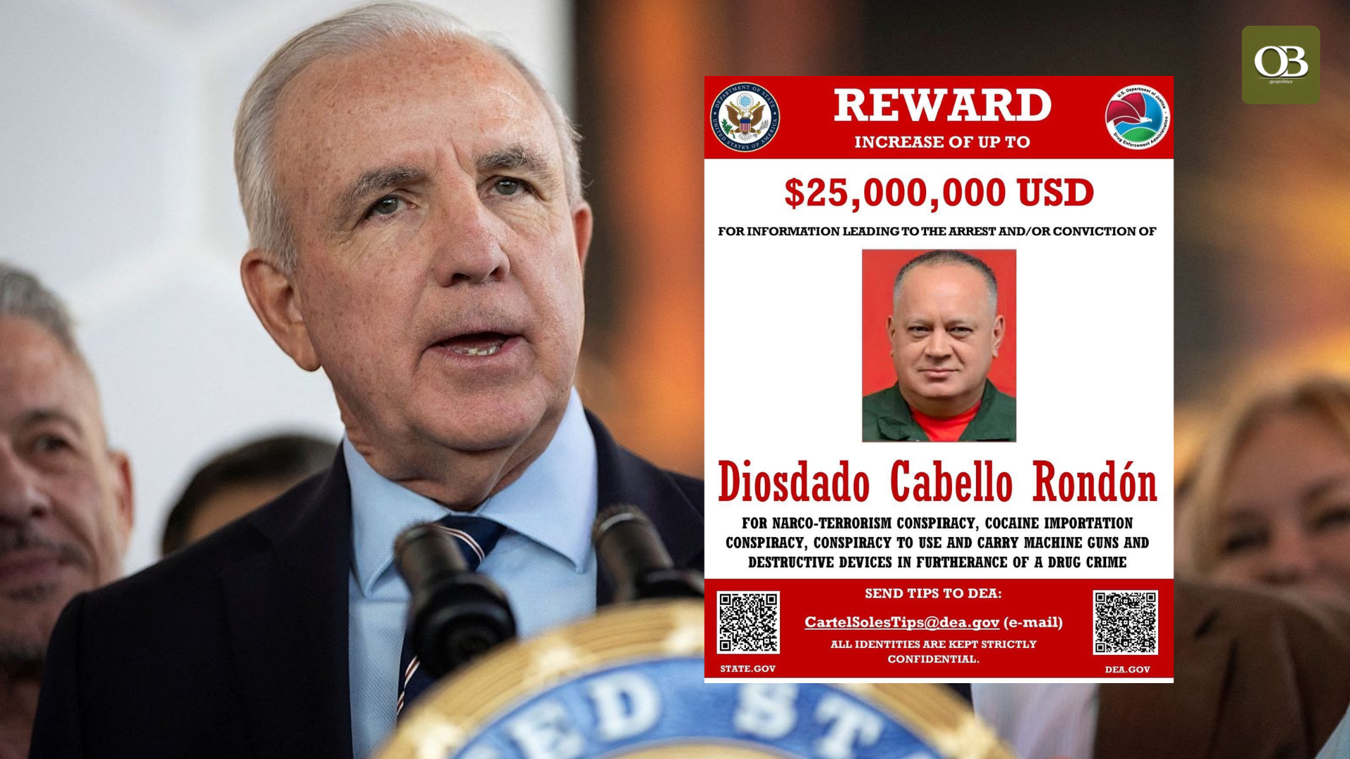 GIMÉNEZ EXIGE LA CAPTURA DE DIOSDADO CABELLO