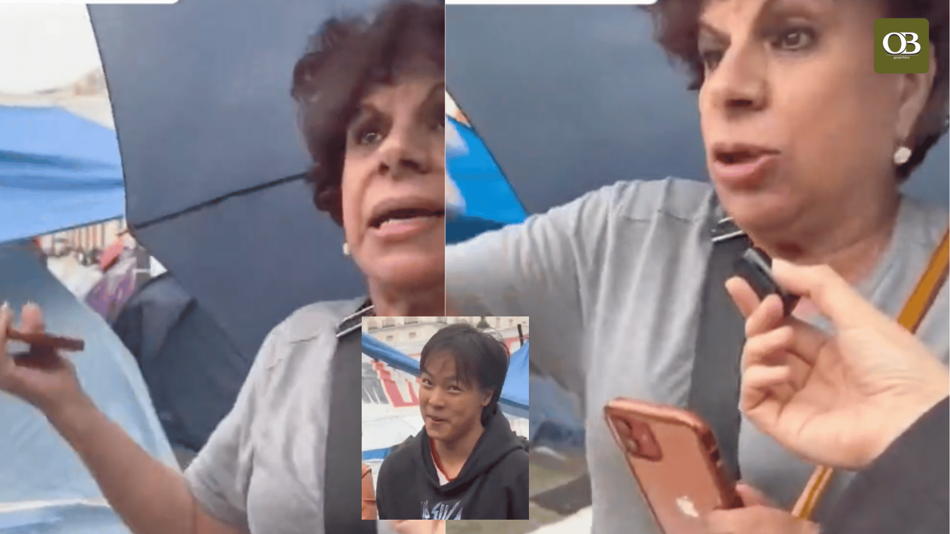 Agresión a cubana en la Puerta del Sol: la hipocresía de una acampada que pide derechos pero reparte empujones